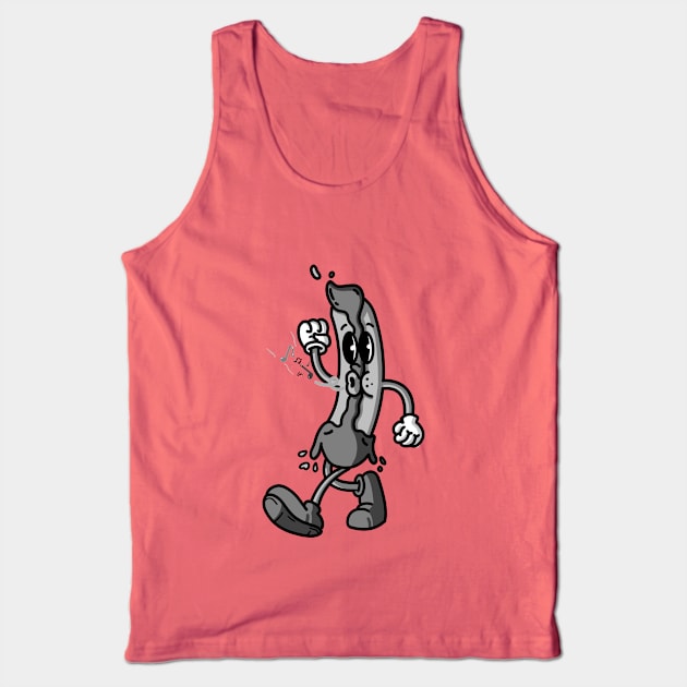 Black and White Walking Sausage Tank Top by TheAngryCat